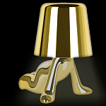 Настольная лампа фигурная цвета золото с гладким абажуром Высота 17 см Sophia варинант исполнения - 1 | Loft Concept в Грозном