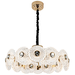 Люстра с декором из круглых рельефных пластин из хрусталя Decorative Glass Discs Chandelier 82 варинант исполнения - 2 | Loft Concept в Грозном