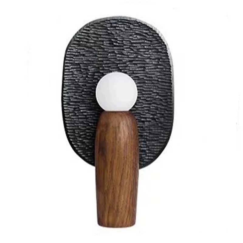 Настольная лампа из дерева Decorative Wooden Lamp Черный Коричневый Настольная лампа из дерева Decorative Wooden Lamp Черный Коричневый в Грозном | Loft Concept