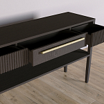 Дизайнерская Консоль с полкой и ящиком Primo Темный орех варинант исполнения - 7 | Loft Concept в Грозном