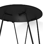 Стол журнальный с круглой столешницей из стекла Gold and Black Marble варинант исполнения - 5 | Loft Concept в Грозном