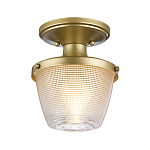 Потолочный светильник для ванных комнат с плафоном из прессованного фактурного стекла Quoizel варинант исполнения - 6 | Loft Concept в Грозном