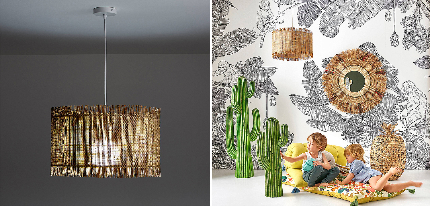 Подвесной светильник Wicker Raffia Hanging lamp Подвесной светильник Wicker Raffia Hanging lamp - Loft-Concept в Грозном