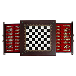 Шахматы в ларце из натуральных камней Долерит Малахит Мрамор Decorative Thematic Chess Русь варинант исполнения - 7 | Loft Concept в Грозном