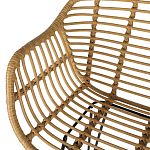 Стул барный с ротанговым плетением Half Bar Chair with Wicker с подлокотниками варинант исполнения - 8 | Loft Concept в Грозном