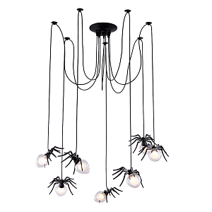 Люстра черная Паук Spiders lamp 7