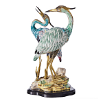 Статуэтка в виде двух птиц из фарфора с бронзовыми элементами Bird of the Garden of Eden варинант исполнения - 1 | Loft Concept в Грозном