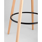 Пластиковый барный стул на ножках из массива бука Eames White варинант исполнения - 4 | Loft Concept в Грозном