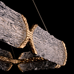 Люстра прямоугольная с текстурным природным рисунком IceFlame варинант исполнения - 3 | Loft Concept в Грозном