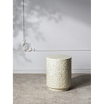 Приставной столик с рисунком из раковин устриц Bone Inlay варинант исполнения - 10 | Loft Concept в Грозном