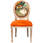 Стул из натурального бука оранжевое с цветным принтом Impressionism in Color варинант исполнения - 1 | Loft Concept в Грозном