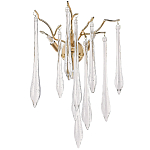 Бра с хрустальными подвесками в виде капель Droplet Crystal Gold Wall Lamp варинант исполнения - 1 | Loft Concept в Грозном
