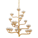 Люстра золотая в виде растения Golden Flower Glade варинант исполнения - 4 | Loft Concept в Грозном