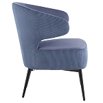 Современное мягкое кресло на металлических ножках Rakush Blue варинант исполнения - 5 | Loft Concept в Грозном