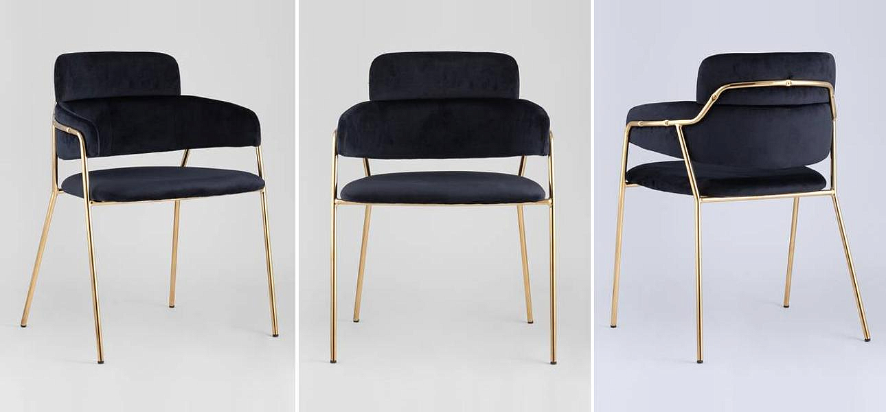 Polina chair Тёмно-синий Велюр Polina chair Тёмно-синий Велюр - Loft-Concept в Грозном