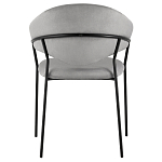 Серый стул с обивкой из искусственной замши Alexis варинант исполнения - 4 | Loft Concept в Грозном