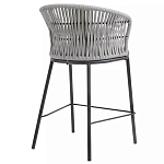 Стул барный с декоративным плетением на спинке и подлокотниках Chair Weave варинант исполнения - 3 | Loft Concept в Грозном