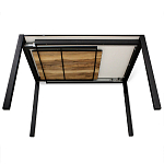 Стол обеденный раздвижной с прямоугольной столешницей на четырех черных ножках Blair варинант исполнения - 5 | Loft Concept в Грозном