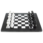 Шахматы классические с черной доской из натурального камня Мрамор Decorative Thematic Chess варинант исполнения - 1 | Loft Concept в Грозном