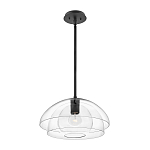 Подвесной светильник с прозрачным двойным стеклянным плафоном в форме купола и внутренней сферой Hinkley варинант исполнения - 2 | Loft Concept в Грозном