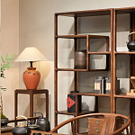 Стеллаж деревянный с полками для хранения Moon Walnut Furniture варинант исполнения - 2 | Loft Concept в Грозном