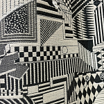 Мебельная ткань Шенилл черно-белый принт 280 см T3-44 варинант исполнения - 2 | Loft Concept в Грозном