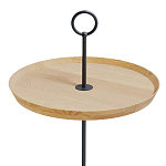 Pin журнальный столик с кольцом из натурального дуба и бетона варинант исполнения - 1 | Loft Concept в Грозном