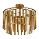 Потолочный светильник двухъярусный золотого цвета Metal Tentacles варинант исполнения - 2 | Loft Concept в Грозном