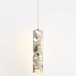 Подвесной светильник с цилиндрическим белым бетонным плафоном Terrazzo Light варинант исполнения - 1 | Loft Concept в Грозном
