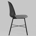 Стул из прочного пластика на металлическом основании Anora Black варинант исполнения - 3 | Loft Concept в Грозном