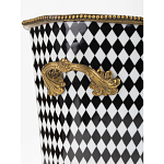 Фарфоровое кашпо Black and white square варинант исполнения - 5 | Loft Concept в Грозном