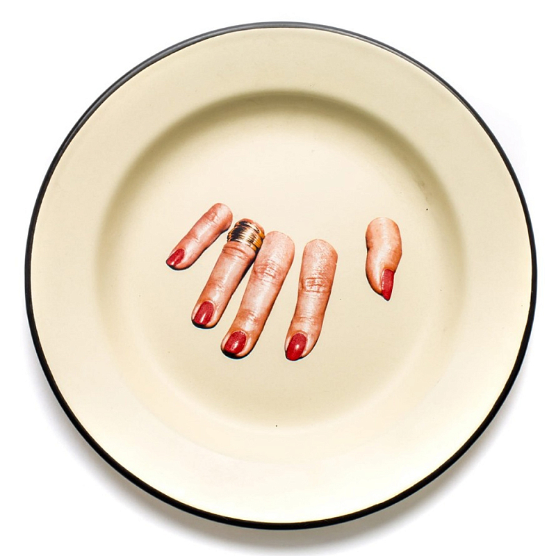 Тарелка Seletti Fingers Бежевый Мульти Тарелка Seletti Fingers Бежевый Мульти в Грозном | Loft Concept