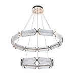 Люстра с 2-мя кольцами с текстурным природным рисунком IceFlame варинант исполнения - 9 | Loft Concept в Грозном