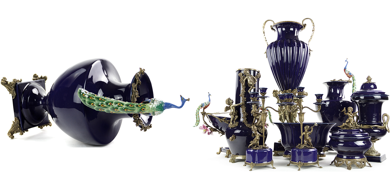 Ваза Selenia Blue Vase Peacock Ваза Selenia Blue Vase Peacock - Loft-Concept в Грозном