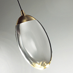 Подвесной светильник с плафоном в форме капли Crystal Transparent Drop варинант исполнения - 2 | Loft Concept в Грозном