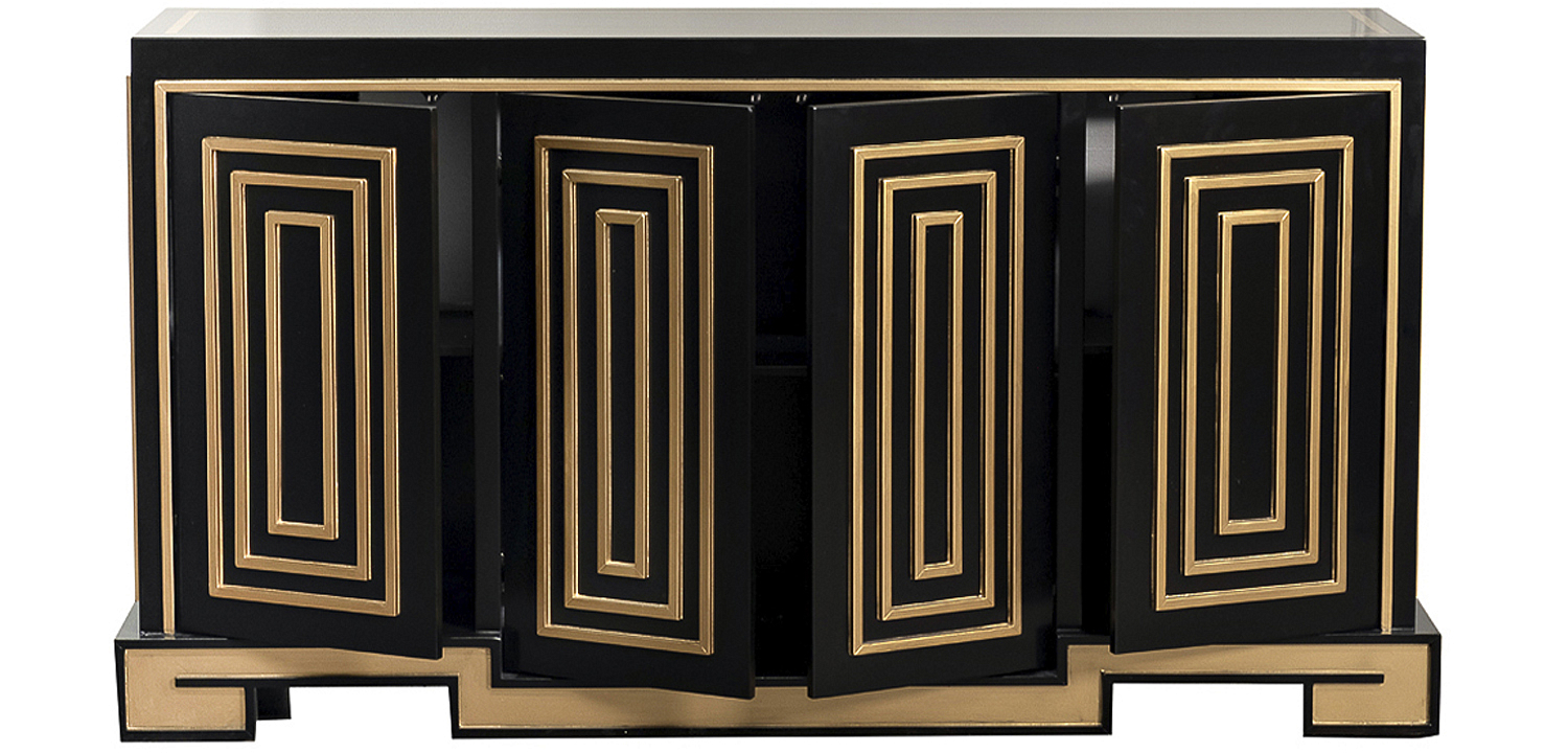 Комод в стиле арт-деко Meandro Chest of drawers Черный Комод в стиле арт-деко Meandro Chest of drawers Черный - Loft-Concept в Грозном