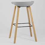 Барный стул на ножках из натурального дерева Boras Grey варинант исполнения - 5 | Loft Concept в Грозном