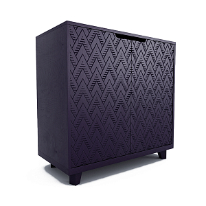 Комод черный орнамент треугольники Brian