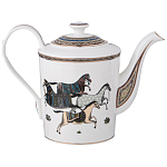 Чайный сервиз из фарфора с изображением лошадей на 6 персон 15 предметов Porcelain Horse Set  варинант исполнения - 2 | Loft Concept в Грозном