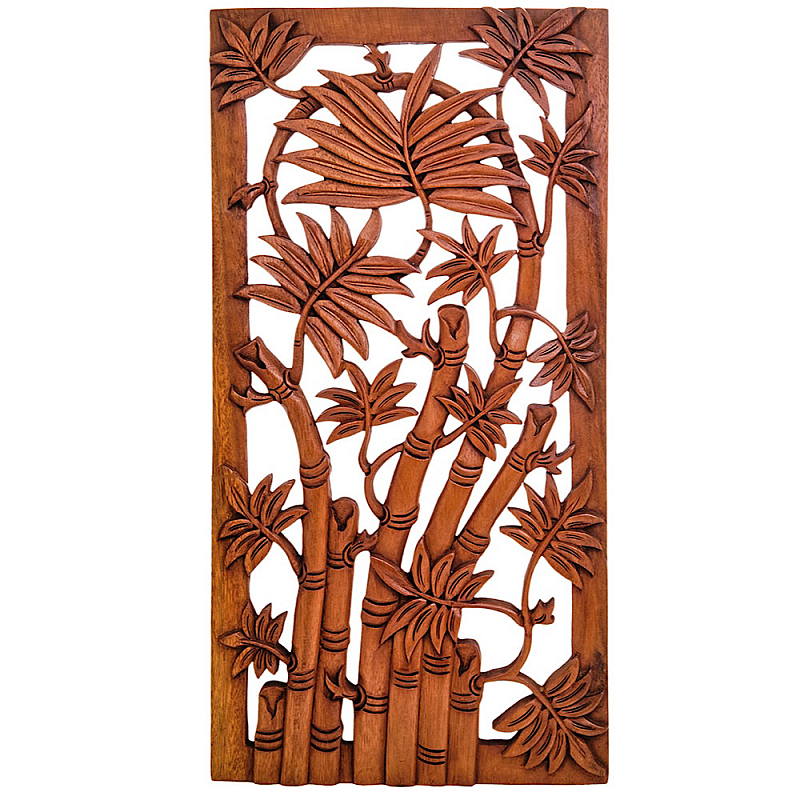 Панно из дерева Bamboos Panel With Trees Коричневый в Грозном | Loft Concept 
