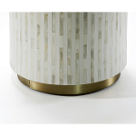 Круглый приставной столик с инкрустацией RADIAL BONE INLAY SIDE TABLE варинант исполнения - 2 | Loft Concept в Грозном