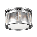 Потолочный светильник с цилиндрическим плафоном из рифленого прозрачного стекла Feiss варинант исполнения - 1 | Loft Concept в Грозном