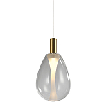 Подвесной светильник со стеклянным плафоном в форме капли NAOMI drop transparent glass варинант исполнения - 1 | Loft Concept в Грозном