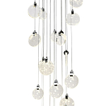 Каскадная люстра с плафонами в виде круглых пластин из хрусталя Esme Round Plates Chrome Chandelier 25 варинант исполнения - 2 | Loft Concept в Грозном