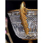 Чаша из прозрачного стекла с ручками и ободком из бронзы Eden Garden варинант исполнения - 3 | Loft Concept в Грозном