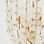 Подвесной светильник декорированный цветами из стекла Lightness of Flowers варинант исполнения - 2 | Loft Concept в Грозном