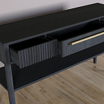 Дизайнерская Консоль с полкой и ящиком Primo Черный дуб варинант исполнения - 6 | Loft Concept в Грозном