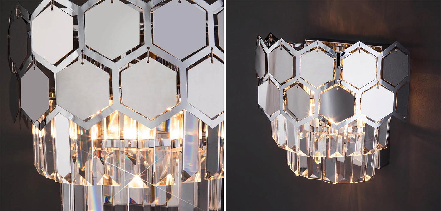 Бра Hanging Hexagon Moira Sconce chrome Бра Hanging Hexagon Moira Sconce chrome - Loft-Concept в Грозном