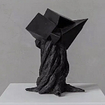 Скульптура «Окаменелый рост», Черный объект варинант исполнения - 2 | Loft Concept в Грозном