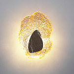 Бра с волнообразным стеклянным плафоном и вставкой из мрамора Liquid Stone варинант исполнения - 8 | Loft Concept в Грозном